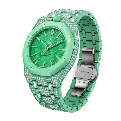 [Bling Jewelrys]Royal Oak Pop Exclusive Bioceramic Case & Bioceramic Strap Full Diamond