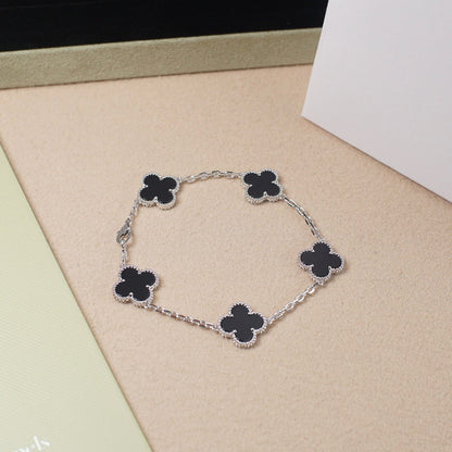 [Bling Jewelrys ] クローバー 5モチーフ オニキスブレスレット コレクション