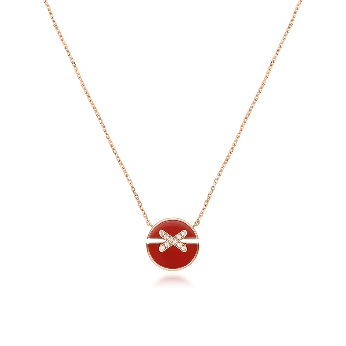 [Bling Jewelrys] ROSÉGOLD-DIAMANT-HALSKETTE JEUX
