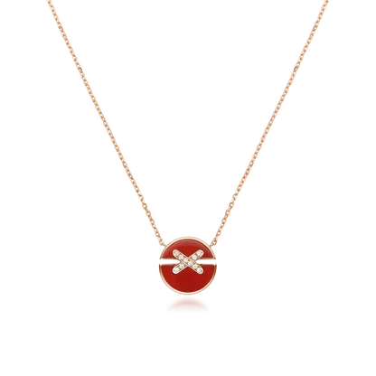 [Bling Jewelrys] ROSÉGOLD-DIAMANT-HALSKETTE JEUX