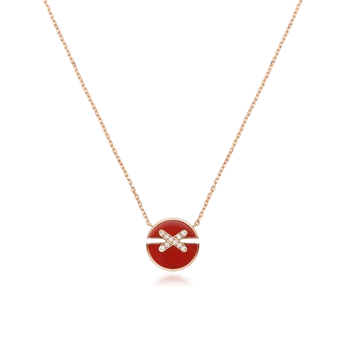 [Bling Jewelrys] ROSÉGOLD-DIAMANT-HALSKETTE JEUX
