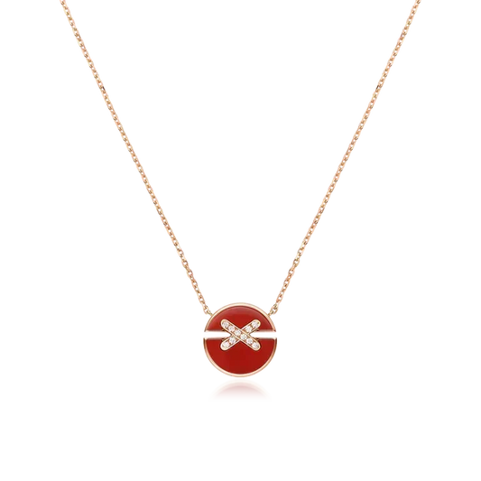 [Bling Jewelrys ]JEUX DE ROSE GOLD DIAMOND NECKLACE
