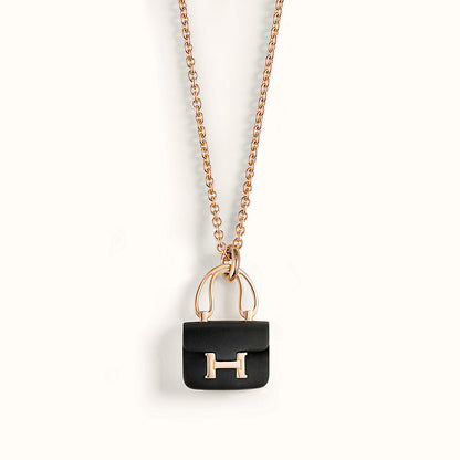 [Bling Jewelry] CONSTANCE SCHWARZES ANHÄNGER-HALSKETTE IN ROSÉGOLD