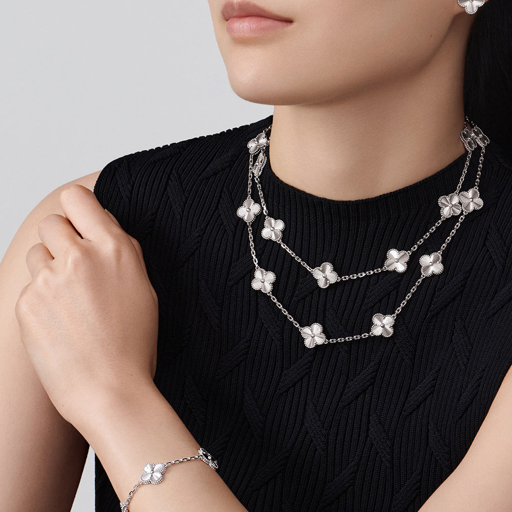 [Bling Jewelrys ]CLOVER 20 MOTIFS DIAMOND SILVER