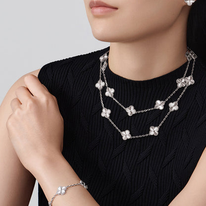 [Bling Jewelrys ]CLOVER 20 MOTIFS DIAMOND SILVER