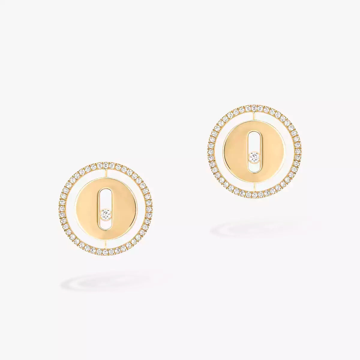 [Bling Jewelrys]Lucky Move Diamond Earrings