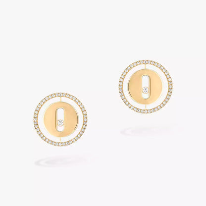 [Bling Jewelrys]Lucky Move Diamond Earrings