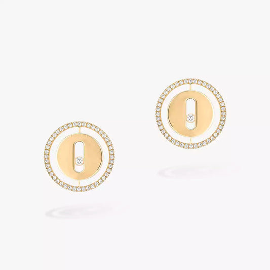 [Bling Jewelrys]Lucky Move Diamond Earrings