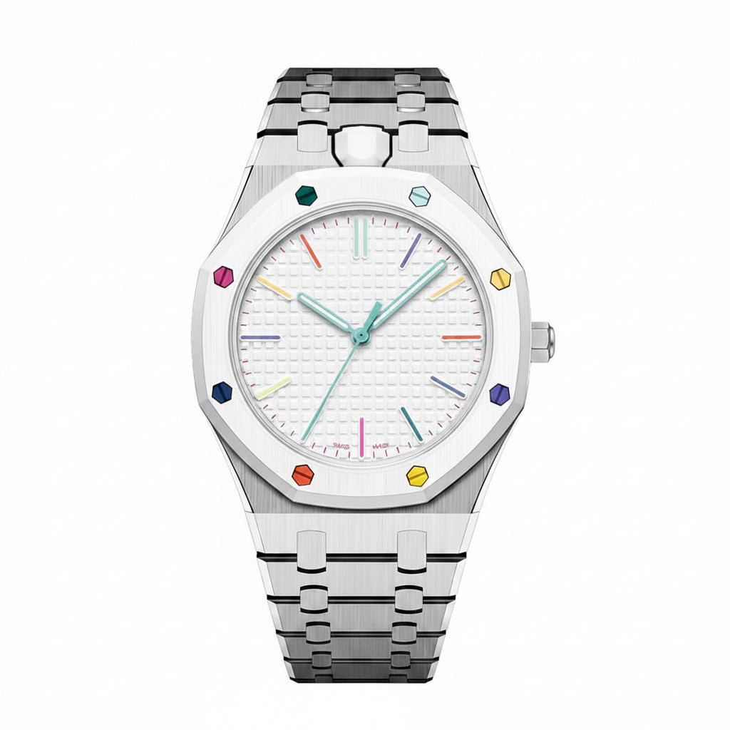 [Bling Jewelrys]OAK POP EXCLUSIVE SILVER STEEL STRAP