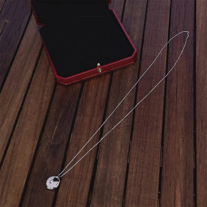 [Bling Jewelrys ]AMULETTE SILVER FULL DIAMOND NECKLACE