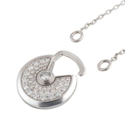 [Bling Jewelrys ]AMULETTE SILVER FULL DIAMOND NECKLACE