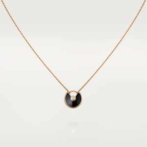 [Bling Jewelrys] AMULETTE HALSKETTE AUS ROSÉGOLD MIT ONYX
