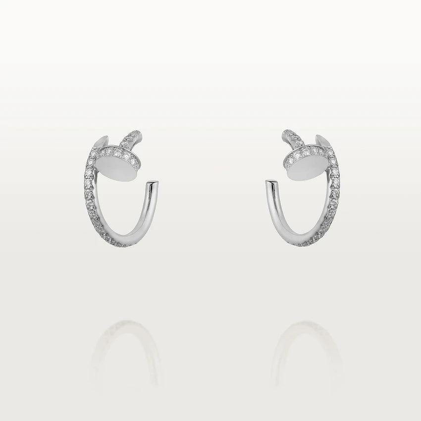 [Bling Jewelrys ]JUSTE EARRINGS 12.75MM SILVER DIAMOND