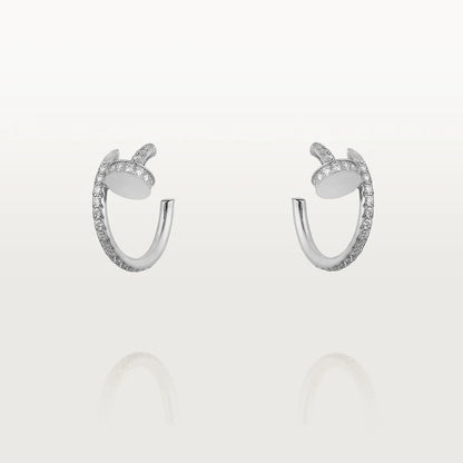 [Bling Jewelrys ]JUSTE EARRINGS 12.75MM SILVER DIAMOND