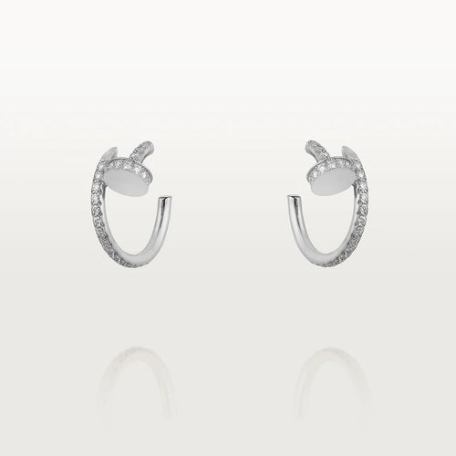 [Bling Jewelrys ]JUSTE EARRINGS 12.75MM SILVER DIAMOND