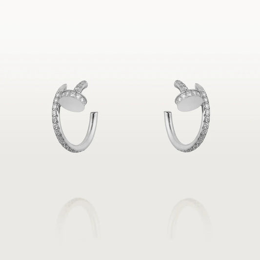 [Bling Jewelrys ]JUSTE イヤリング 12.75mm シルバー ダイヤモンド