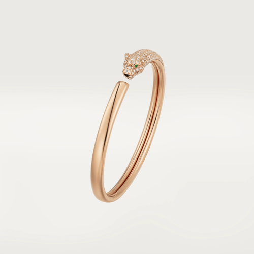 [Bling Jewelrys ]PANTHERE ROSÉGOLD-DIAMANT-ARMREIF MIT OFFENER SCHIENE