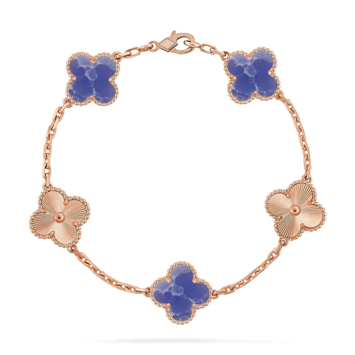 [Bling Jewelrys ]CLOVER 5 MOTIF BLUE VEINS BRACELET COLLECTION