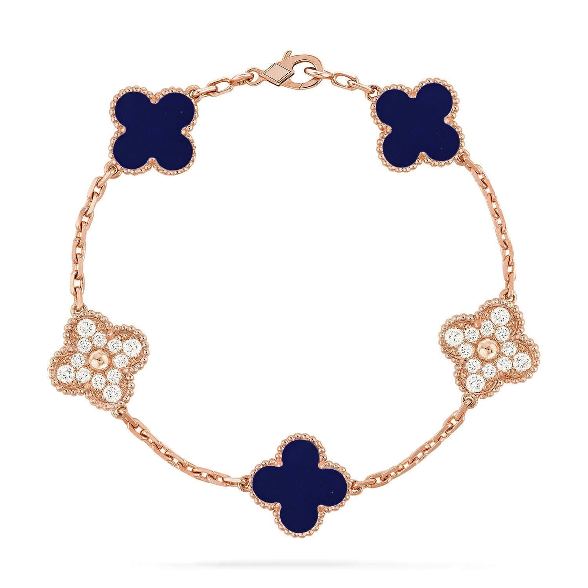 [Bling Jewelrys ]CLOVER 5 MOTIF LAPIS LAZULI BRACELET COLLECTION
