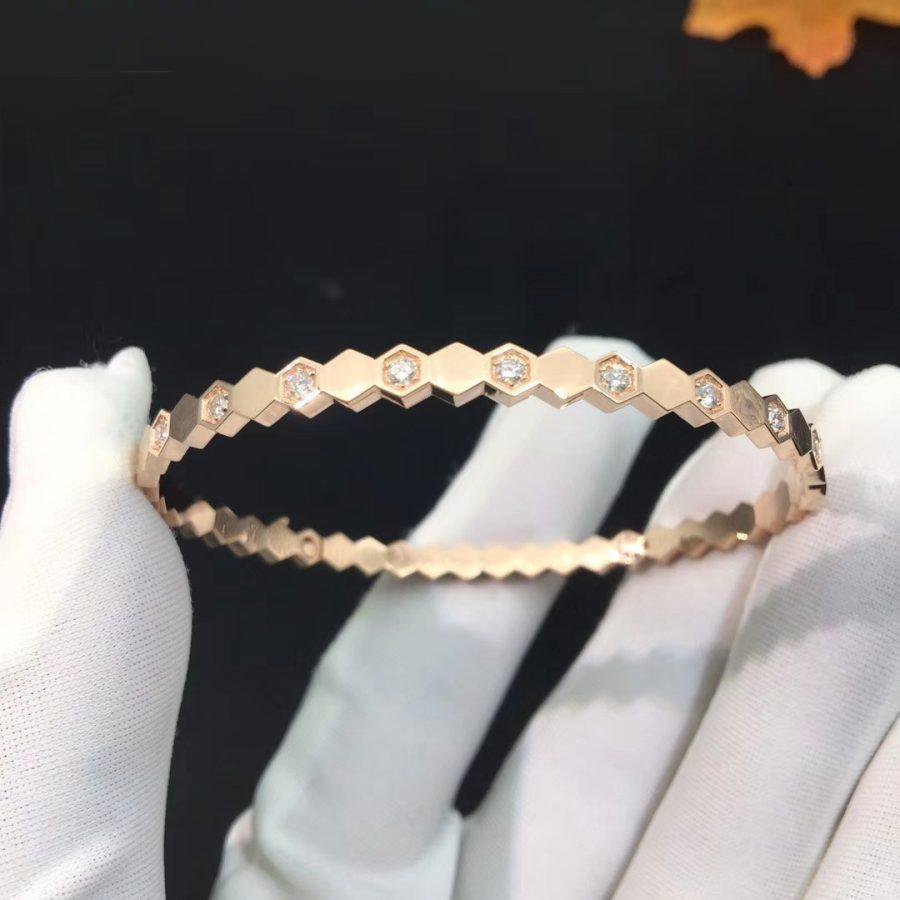 [Bling Jewelrys ]BEE LOVE PINK GOLD DIAMOND BRACELET