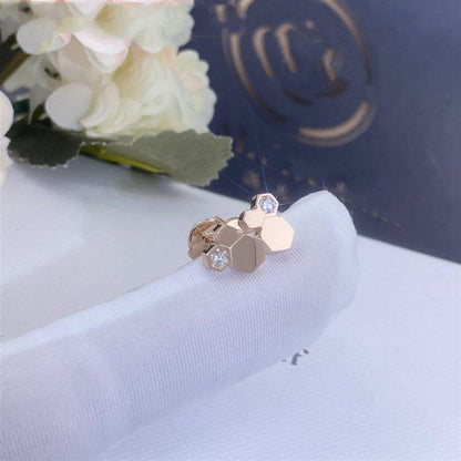 [Bling Jewelrys ]BEE LOVE PINK GOLD DIAMOND EARRINGS