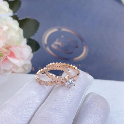 [Bling Jewelrys ]BEE LOVE RING PINK GOLD DIAMOND