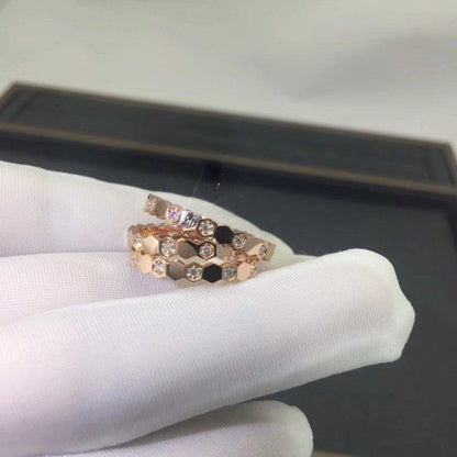 [Bling Jewelrys ]BEE LOVE RING PINK GOLD DIAMOND