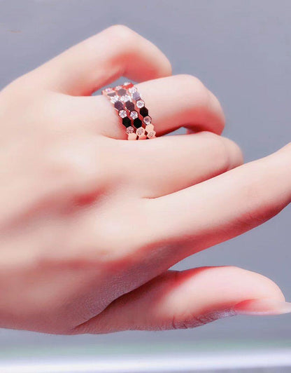 [Bling Jewelrys ]BEE LOVE RING PINK GOLD DIAMOND