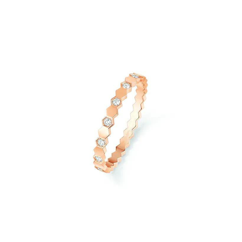 [Bling Jewelrys ]BEE LOVE RING PINK GOLD DIAMOND