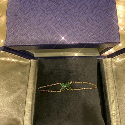 [Bling Jewelrys ]JEUX BRACELET MALACHITE PINK GOLD 1 DIAMOND
