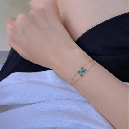 [Bling Jewelrys ]JEUX BRACELET MALACHITE PINK GOLD 1 DIAMOND