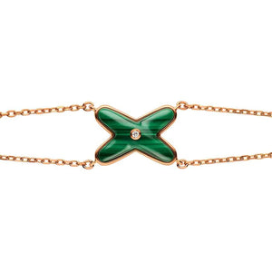 [Bling Jewelrys ]JEUX BRACELET MALACHITE PINK GOLD 1 DIAMOND
