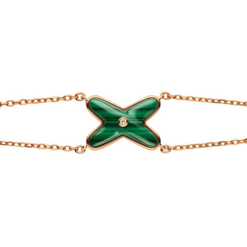 [Bling Jewelrys ]JEUX BRACELET MALACHITE PINK GOLD 1 DIAMOND