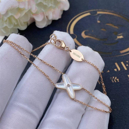[Bling Jewelrys ]JEUX BRACELET WHITE MOP PINK GOLD 1 DIAMOND