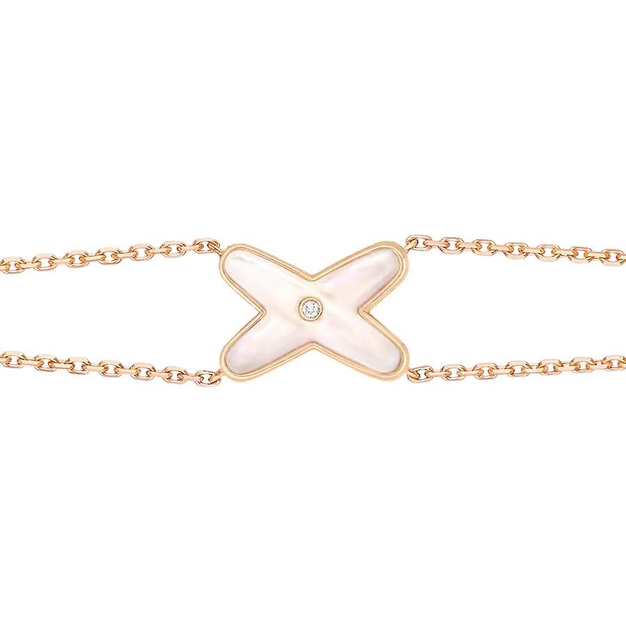 [Bling Jewelrys ]JEUX BRACELET WHITE MOP PINK GOLD 1 DIAMOND