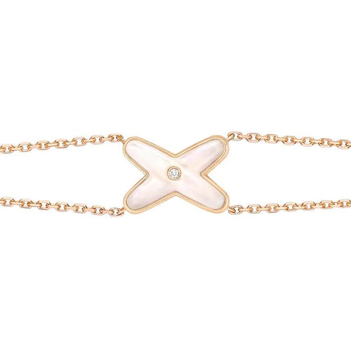 [Bling Jewelrys ]JEUX BRACELET WHITE MOP PINK GOLD 1 DIAMOND