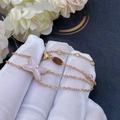 [Bling Jewelrys ]JEUX BRACELET PINK MOP PINK GOLD 1 DIAMOND
