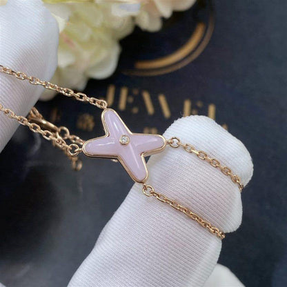 [Bling Jewelrys ]JEUX BRACELET PINK MOP PINK GOLD 1 DIAMOND