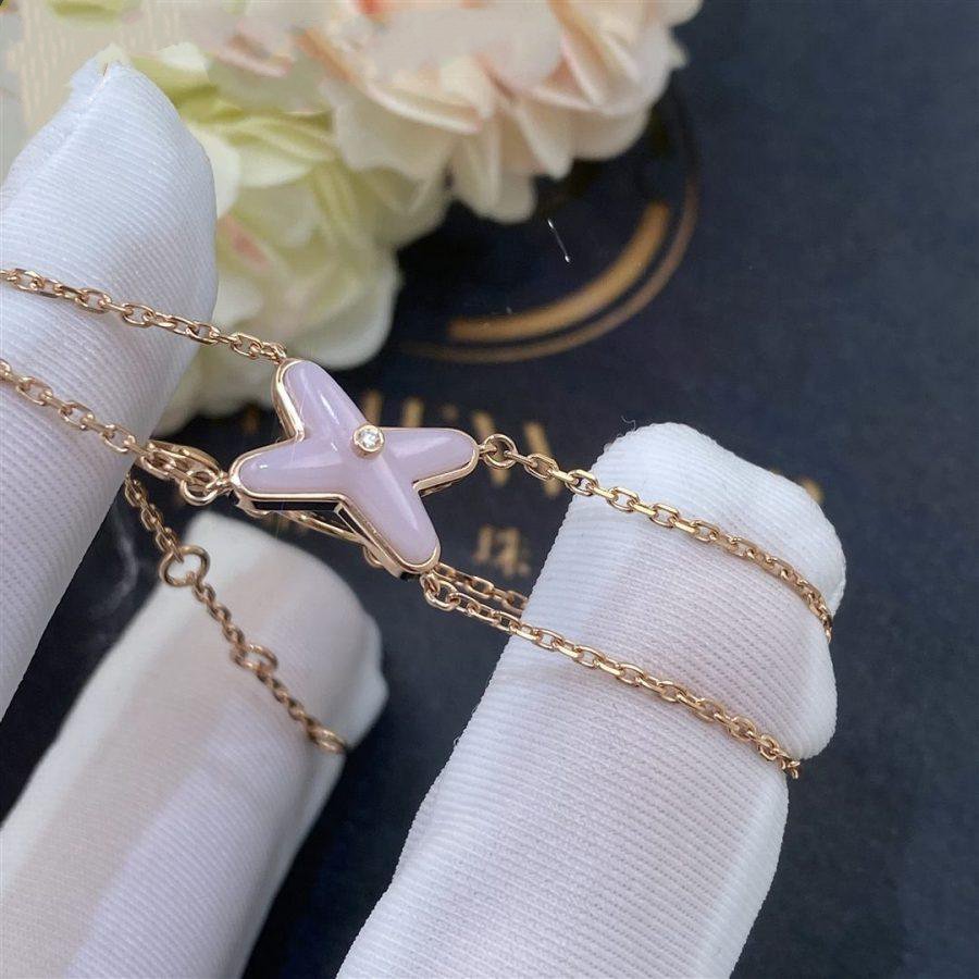 [Bling Jewelrys ]JEUX BRACELET PINK MOP PINK GOLD 1 DIAMOND