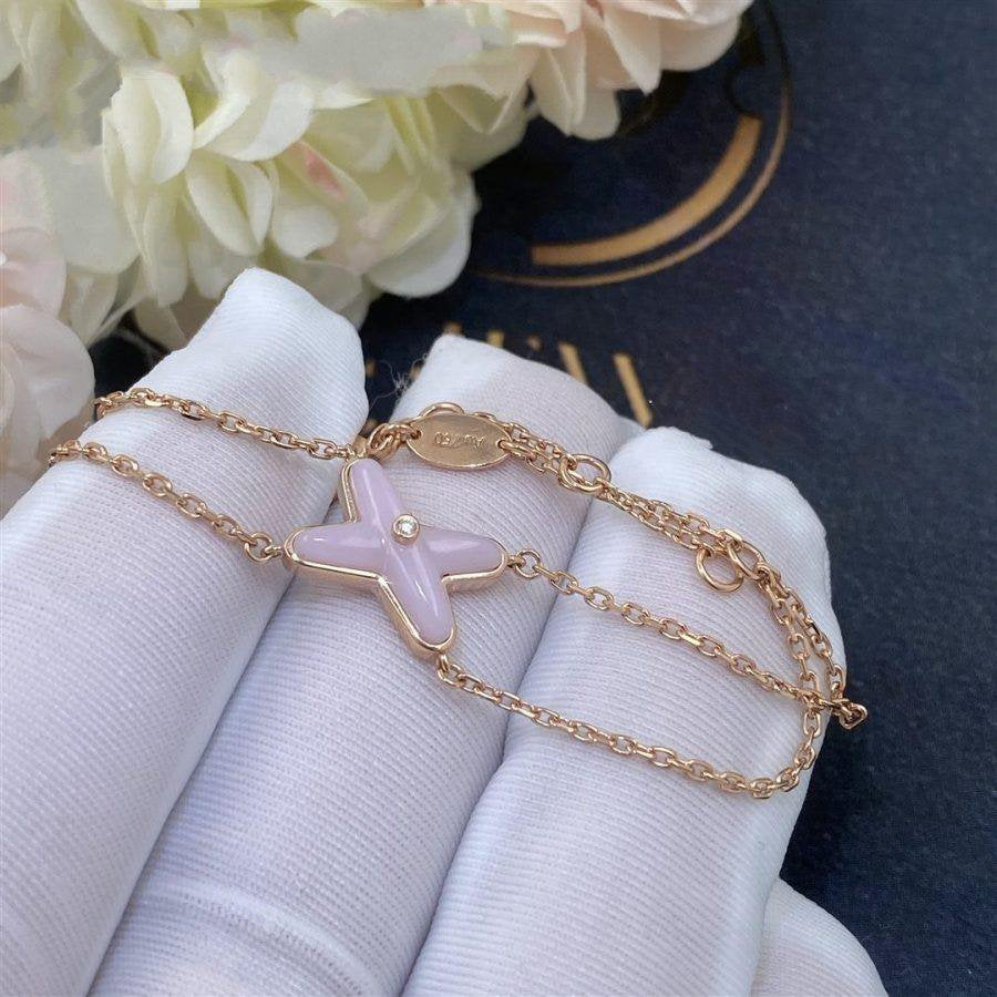 [Bling Jewelrys ]JEUX BRACELET PINK MOP PINK GOLD 1 DIAMOND