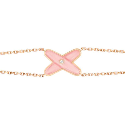 [Bling Jewelrys ]JEUX BRACELET PINK MOP PINK GOLD 1 DIAMOND