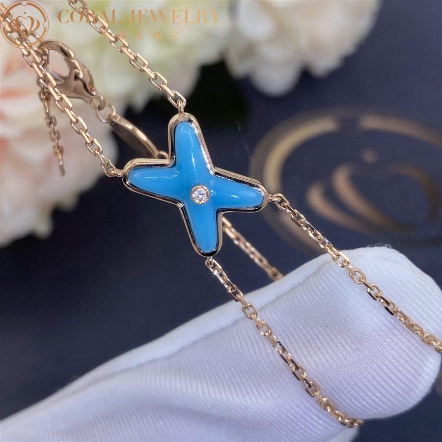 [Bling Jewelrys ]JEUX BRACELET TURQUOISE PINK GOLD 1 DIAMOND