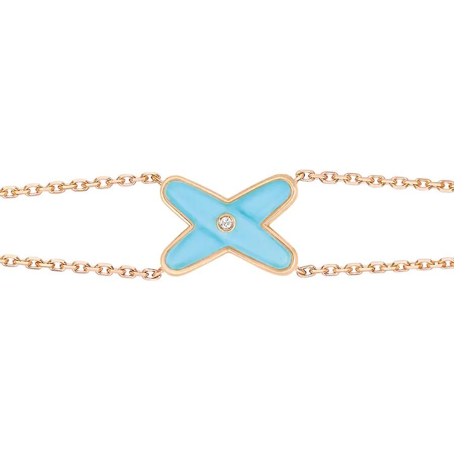 [Bling Jewelrys ]JEUX BRACELET TURQUOISE PINK GOLD 1 DIAMOND