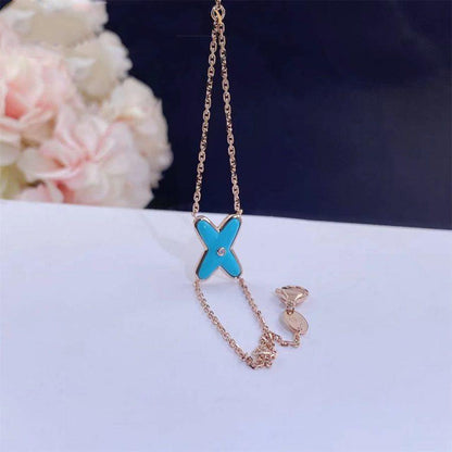[Bling Jewelrys ]JEUX BRACELET TURQUOISE PINK GOLD 1 DIAMOND