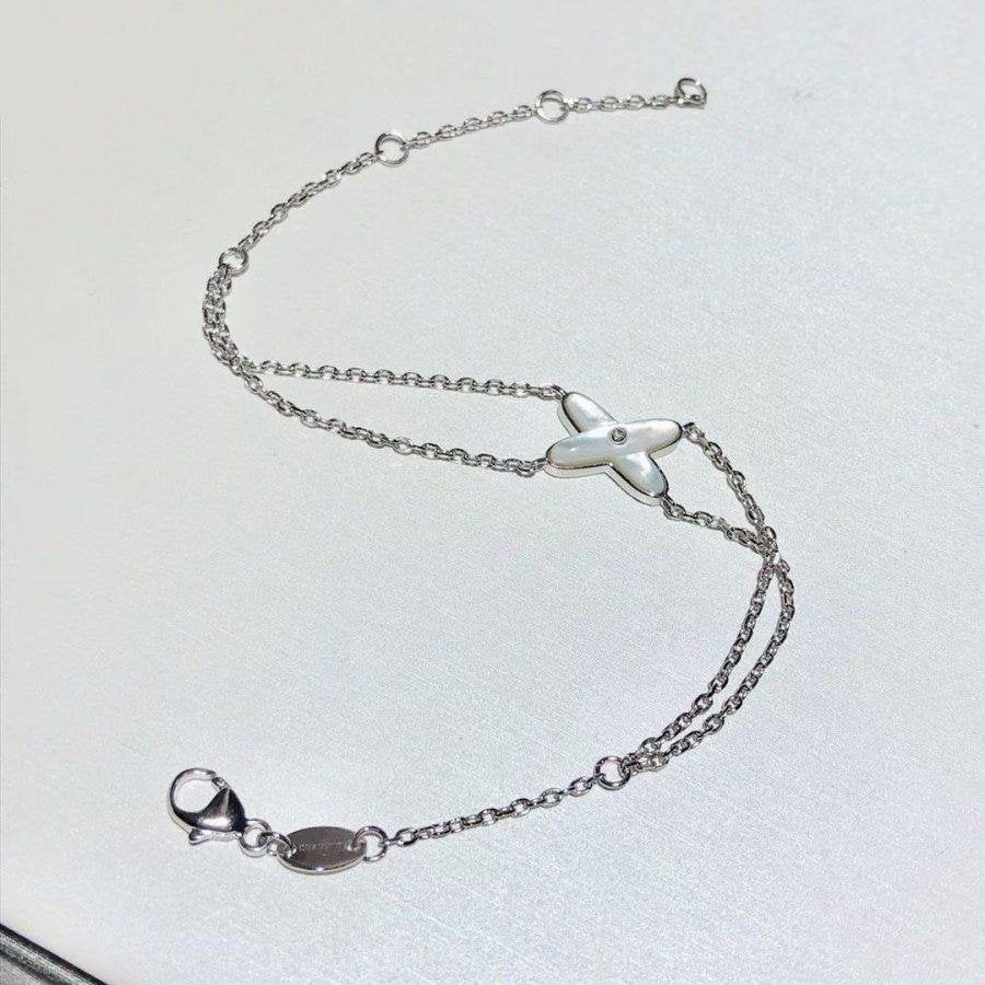 [Bling Jewelrys ]JEUX BRACELET WHITE MOP SILVER 1 DIAMOND