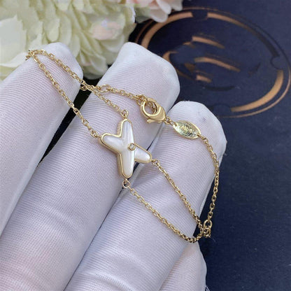 [Bling Jewelrys ]JEUX BRACELET WHITE MOP GOLD 1 DIAMOND