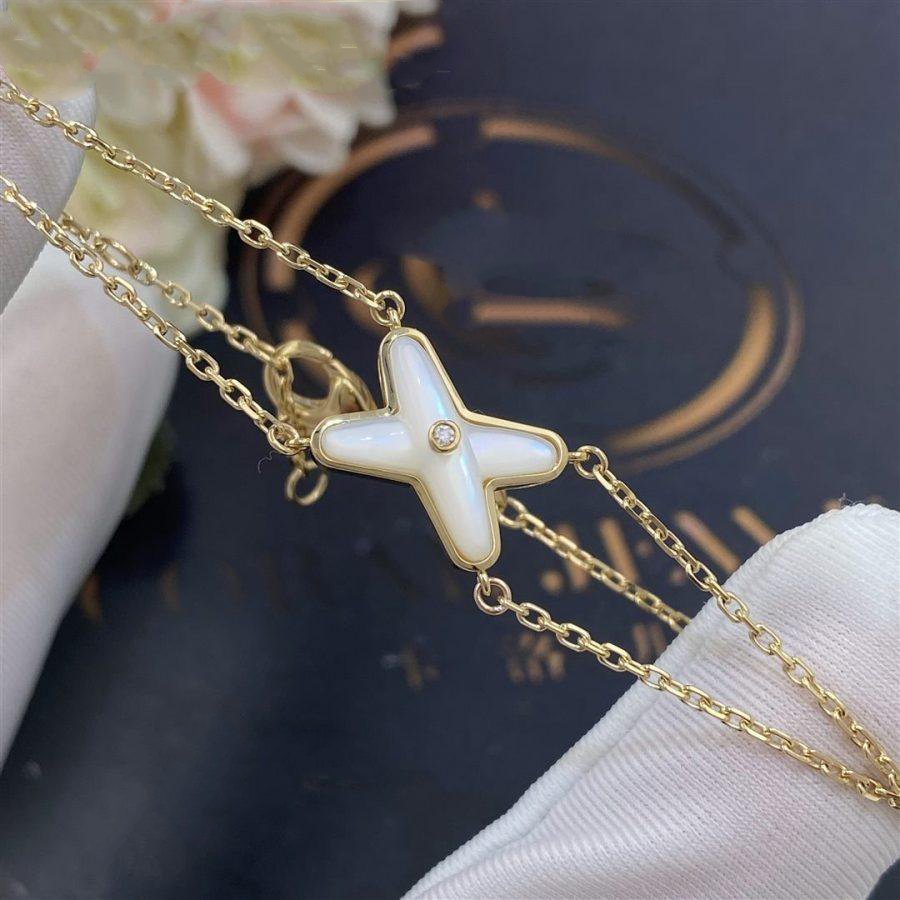 [Bling Jewelrys ]JEUX BRACELET WHITE MOP GOLD 1 DIAMOND