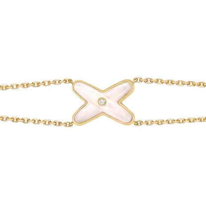 [Bling Jewelrys ]JEUX BRACELET WHITE MOP GOLD 1 DIAMOND