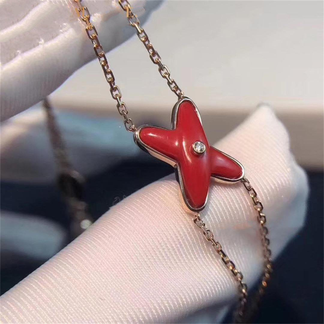 [Bling Jewelrys ]JEUX BRACELET CARNELIAN PINK GOLD 1 DIAMOND