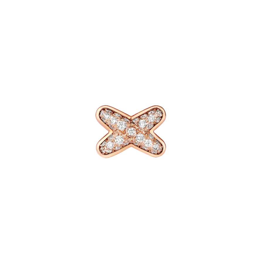 [Bling Jewelrys ]Ohrringe aus roségoldfarbenem Diamant-Imitat